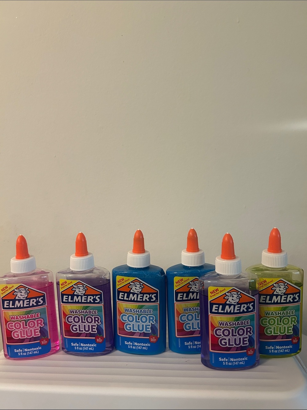 Elmer's Washable Color Glue Set - Assorted Pink, Blue, Purple, Green, Yellow